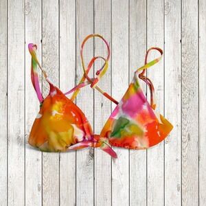 NWT Shade & Shore Watercolor Triangle Bikini Top XS‎ | Target Swim